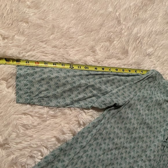 Carole Little Button Up 3/4 Sleeve 100% Rayon Green Blouse Small - Picture 7 of 7